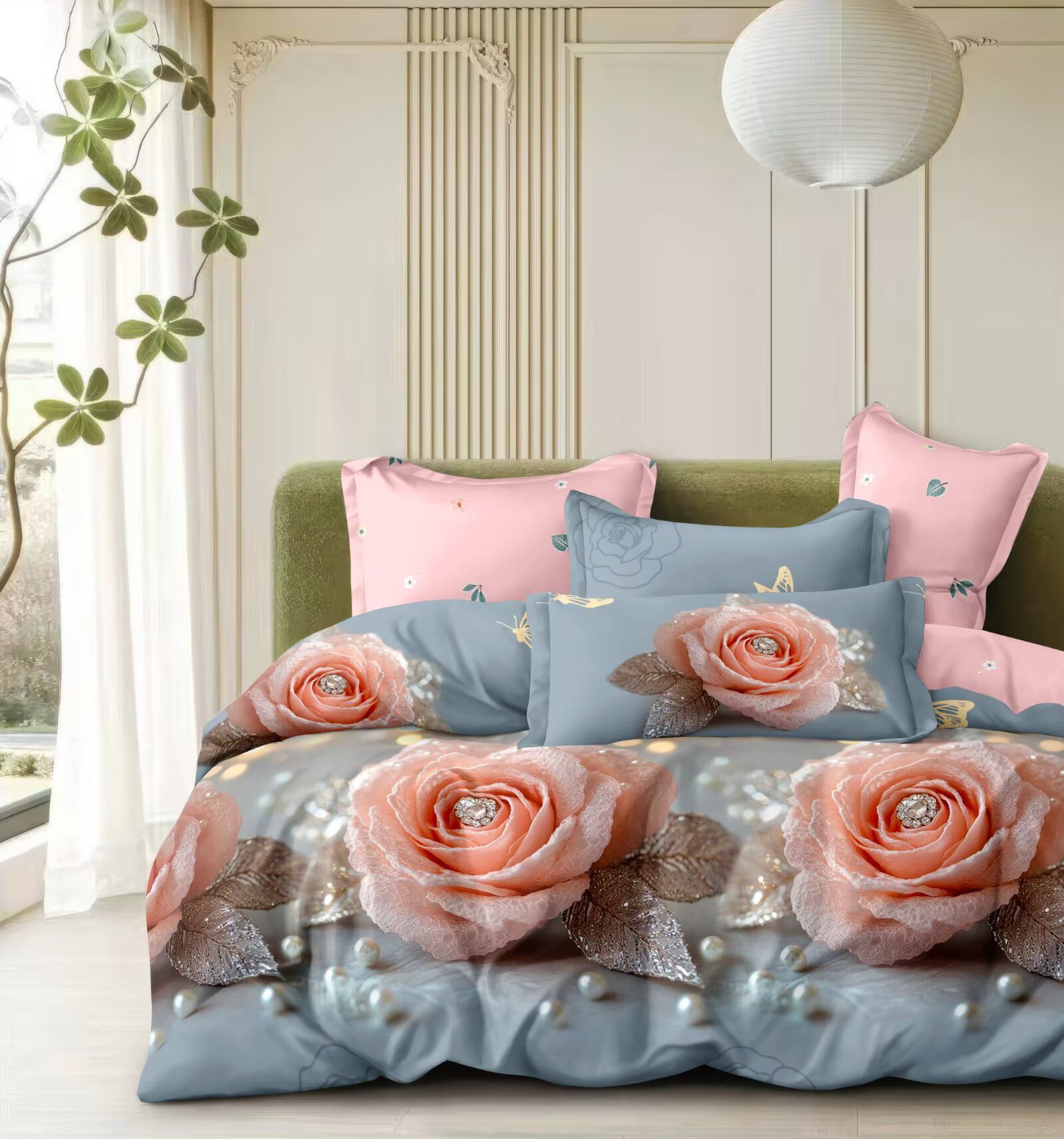 NOVINKA 2026 ! EXKLUZIVNÍ OBOUSTRANNÉ BAVLNĚNÉ POVLEČENÍ NA FRANCOUZSKOU PŘIKRÝVKU 200x220 / 70x90cm - JÁCHYM