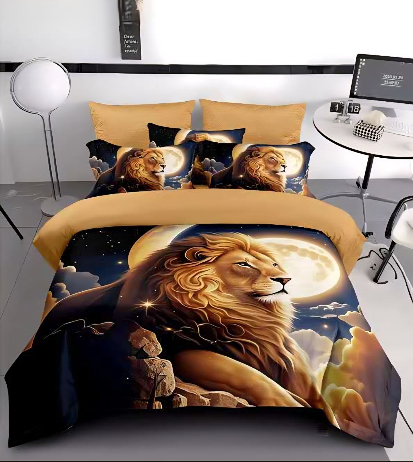 Novinka 2026 – Roztomilé 3D povlečení 140x200/70x90 cm – Lev + povlak na polštářek ZDARMA