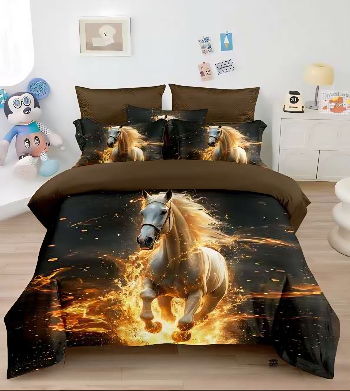 Novinka 2026 – Roztomilé 3D povlečení 140x200/70x90 cm – Kůň + povlak na polštářek ZDARMA