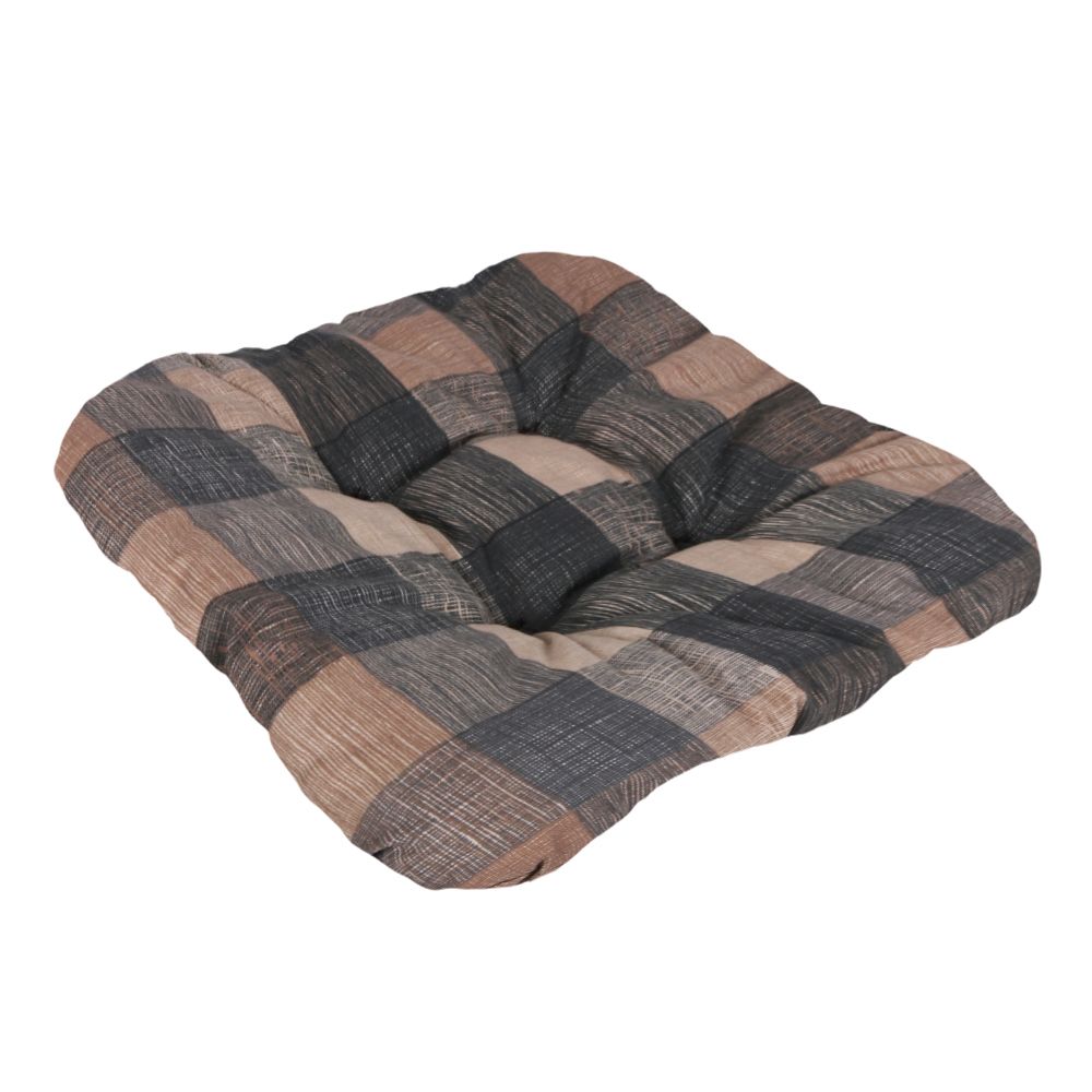 NOVINKA 2026 - PODSEDÁKY NA STOLIČKY - KOCKY HNEDO - ŠEDÉ 40x40 cm