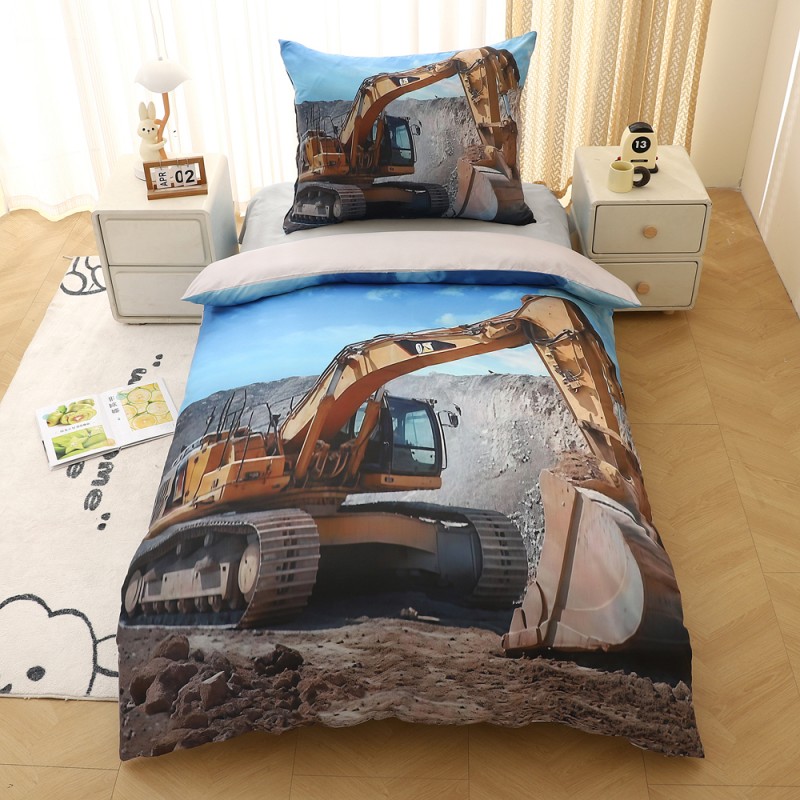 NOVINKA 2026 ! POVLEČENÍ S 3D EFEKTEM 140x200/70x90cm - BAGR