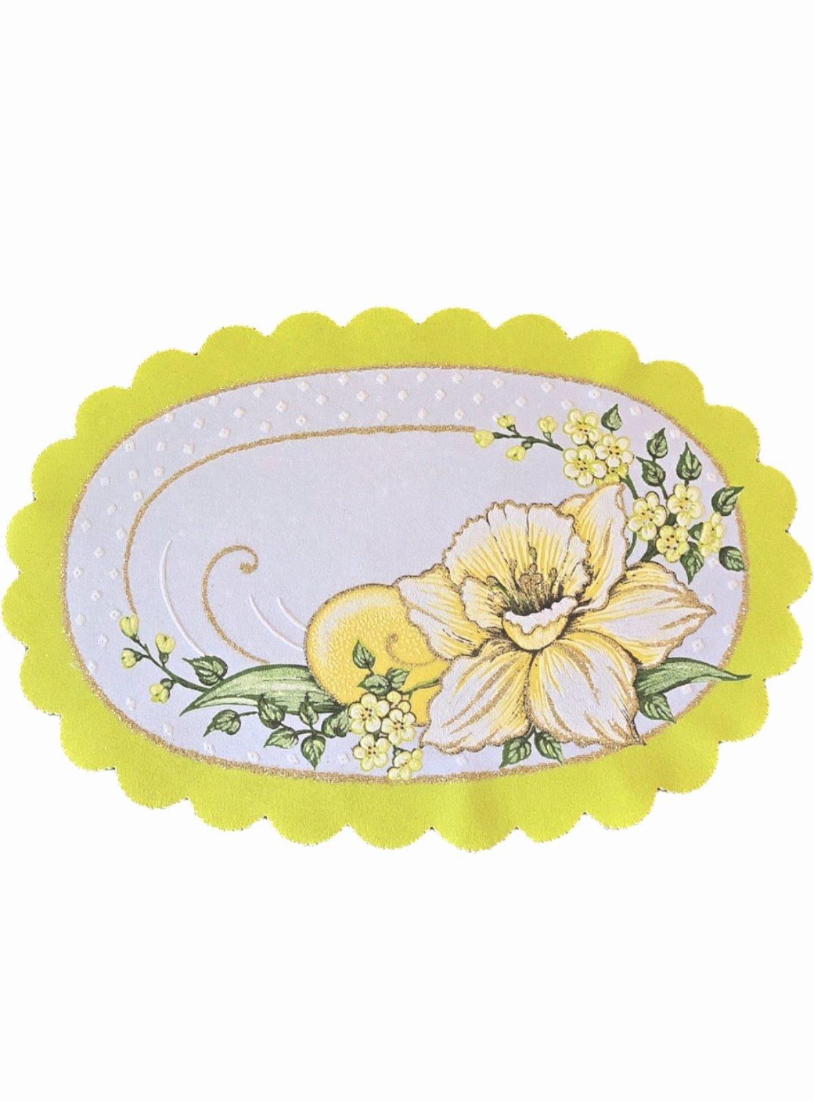 Velikonoční prostírání  20x30cm KVĚTINA ZELENÁ