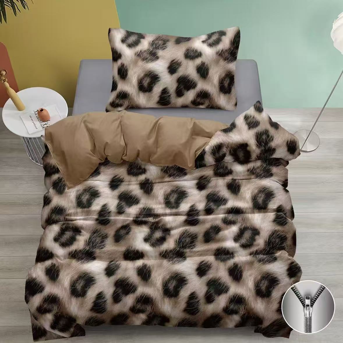 NOVINKA 2026 ! EXKLUZIVNÍ BAVLNĚNÉ POVLEČENÍ s 3D EFEKTEM - Leopard140x200/70x90cm  