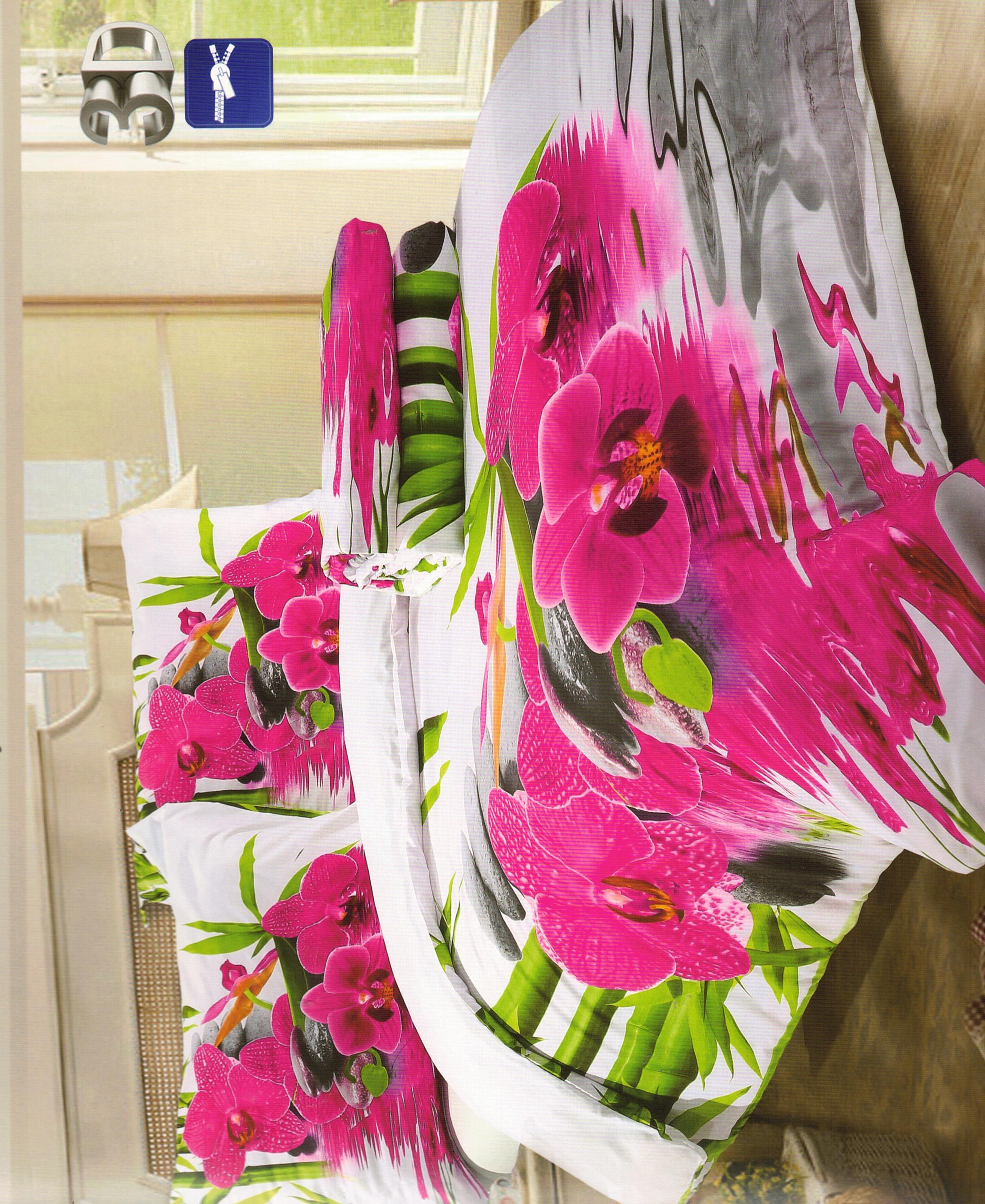 MEGA AKCE ! LUXUSNÍ BAVLNĚNÉ OBOUSTRANNÉ POVLEČENÍ ORCHIDEJ 70x90/140x200cm