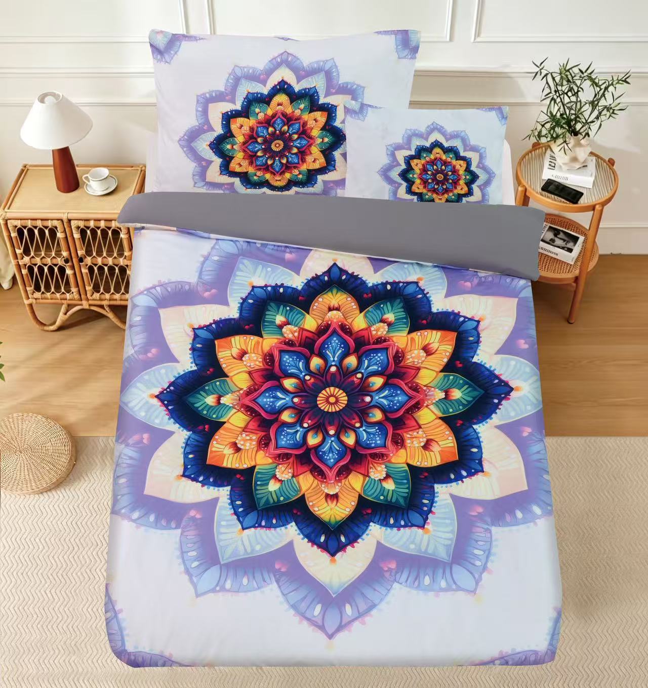 Novinka 2026 – Povlečení s 3d efektem - MANDALA 140x200/70x90cm + povlak na polštářek ZDARMA