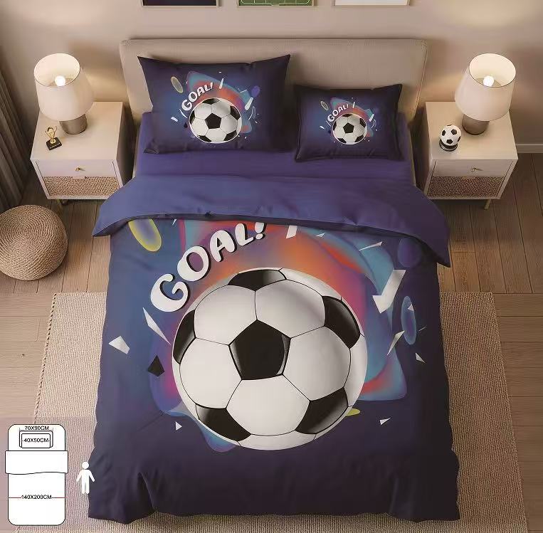 Novinka 2026 – Povlečení s 3d efektem -  WORLD CUP GOAL FOTBAL + povlak na polštářek ZDARMA
