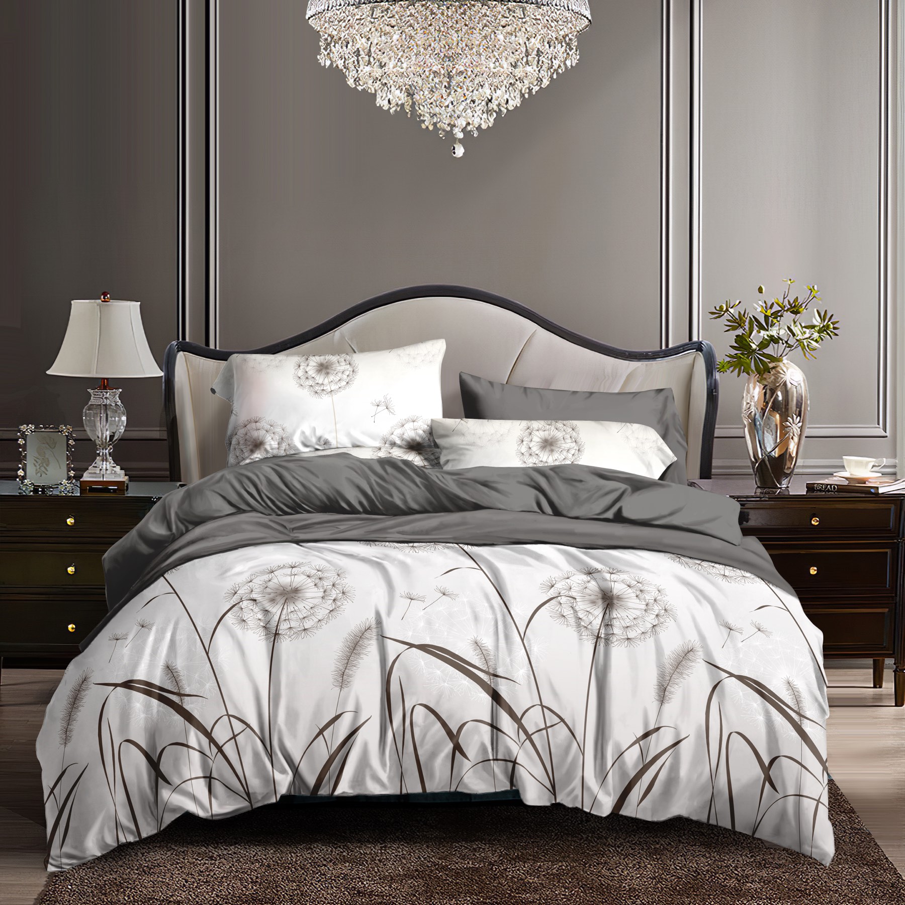 TOTÁLNY MASAKR CIEN - OBOJSTRANNÉ BAVLNENÉ OBLIEČKY - FRANCÚZSKE - 200x220cm - PAMPELIŠKA 26 + PROSTIERADLO ZADARMO -