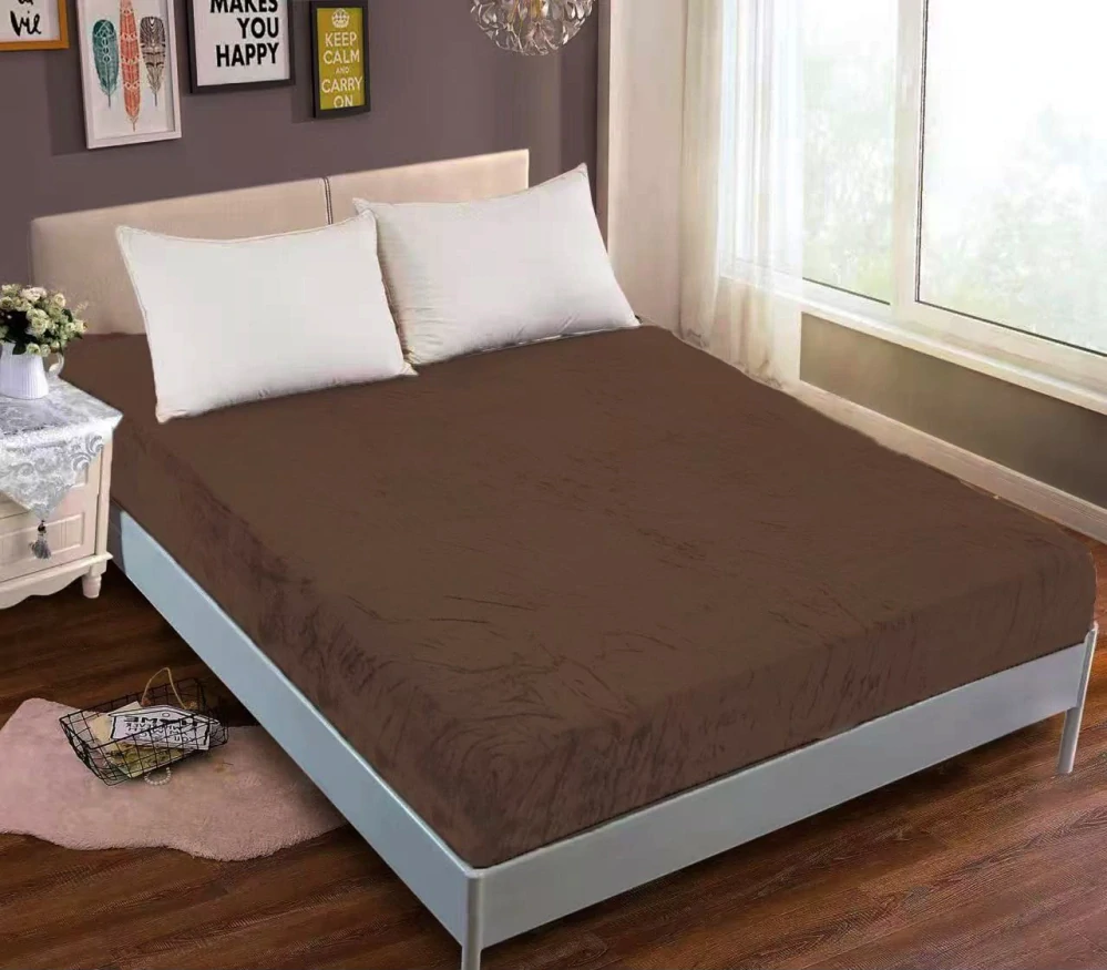TOTÁLNÍ MASAKR CEN ! PROSTĚRADLO MIKROPLYŠ 90x200cm - HNĚDÉ