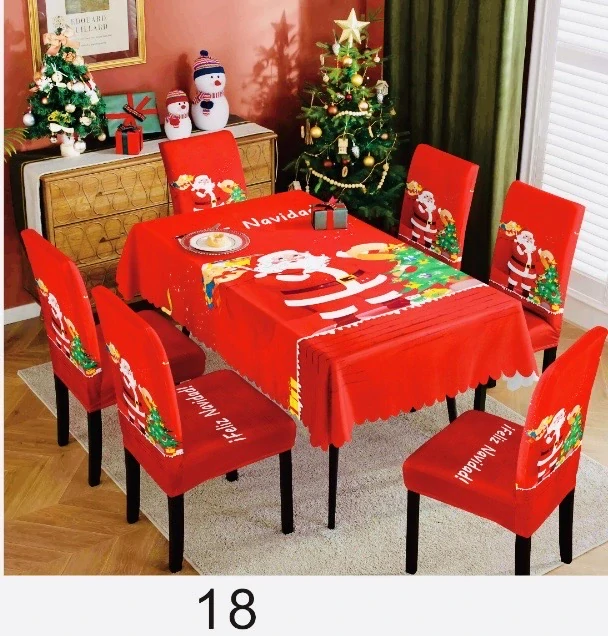NOVINKA 2026 ! VÁNOČNÍ SET: UBRUS + POVLAK NA ŽIDLE Č.42