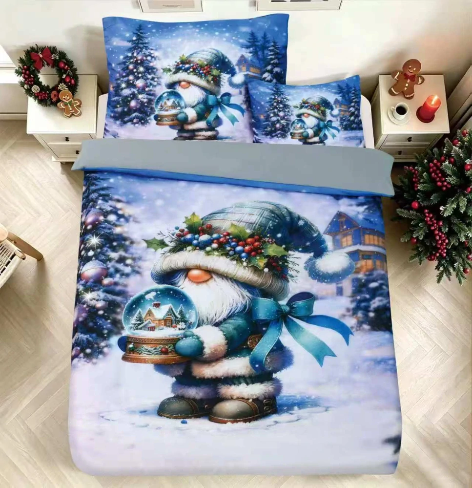 NOVINKA 2026 ! Povlečení s 3d efektem - SKŘÍTEK S KOUZELNOU KOULÍ 140x200/70x90cm + povlak na polštářek ZDARMA !