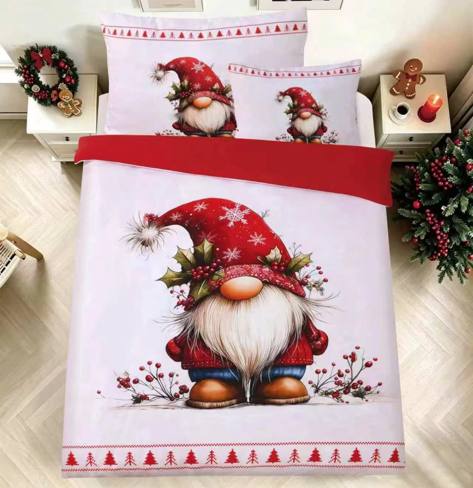 NOVINKA 2026 ! Povlečení s 3d efektem - ZELENÝ SKŘÍTEK S PTÁČKEM 140x200/70x90cm + povlak na polštářek ZDARMA !