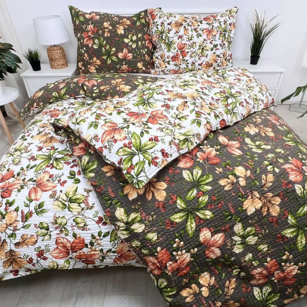 LUXUSNÉ PREDĹŽENÉ KREPOVÉ OBLIEČKY 140x220/70x90 - JESEŇ DUO