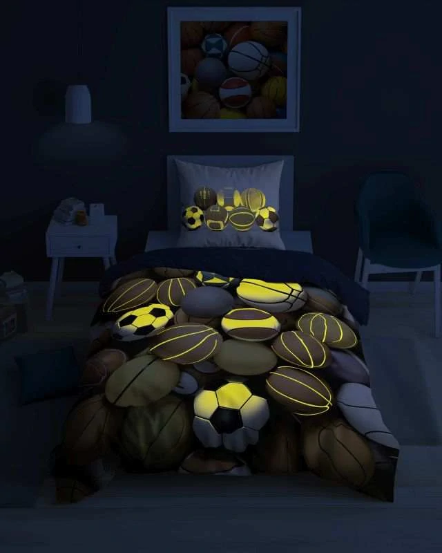 Svietiace obliečky BALÓNY – obojstranné, 100% bavlna 140×200 / 70×80 cm (NOVINKA 2026)