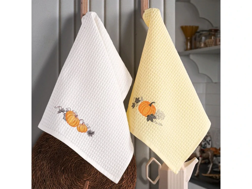  Darčeková sada vaflových utierok 3 ks - tekvica