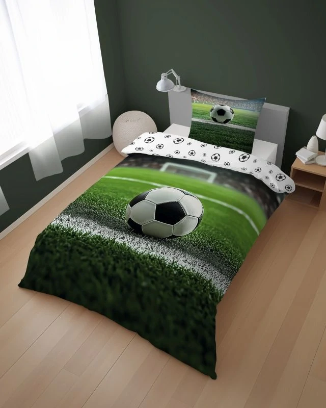 Novinka 2026 – Oboustranné bavlněné povlečení FOTBAL 140x200 / 70x80 cm – 100% bavlna