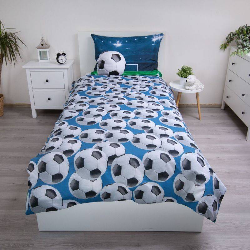 Novinka 2026 – Oboustranné bavlněné povlečení FOTBAL - stadion 140x200 / 70x80 cm – 100% bavlna