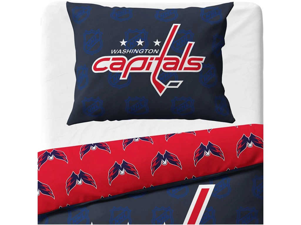 NOVINKA 2026 ! Bavlněné povlečení NHL - Washington Capitals  140x200 / 70x90 cm