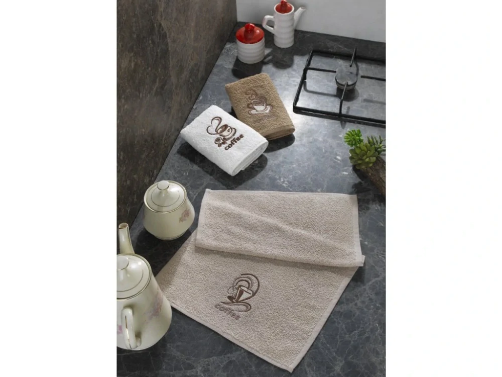 DÁRKOVÁ SADA FROTÉ RUČNÍČKŮ 3 KS - ČAS NA KÁVU