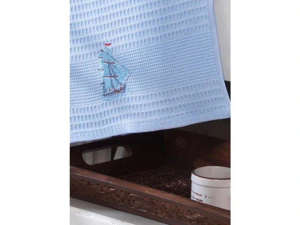  Dárková sada vaflových utěrek 3 ks - LODĚ