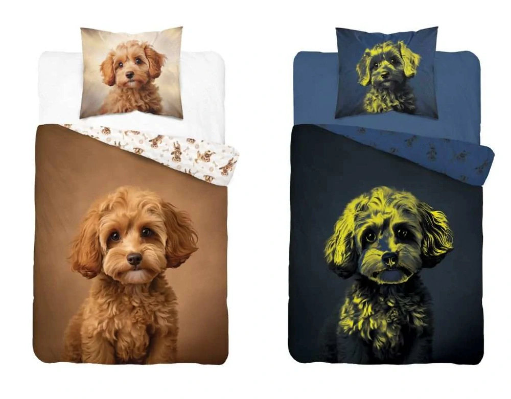 Svietiace obliečky ŠTEŇA – obojstranné, 100% bavlna 140×200 / 70×80 cm (NOVINKA 2025)