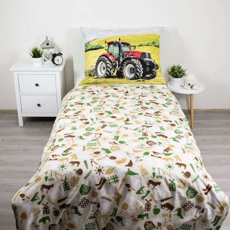 Novinka 2026 – Oboustranné bavlněné povlečení TRAKTOR 140x200 / 70x80 cm – 100% bavlna
